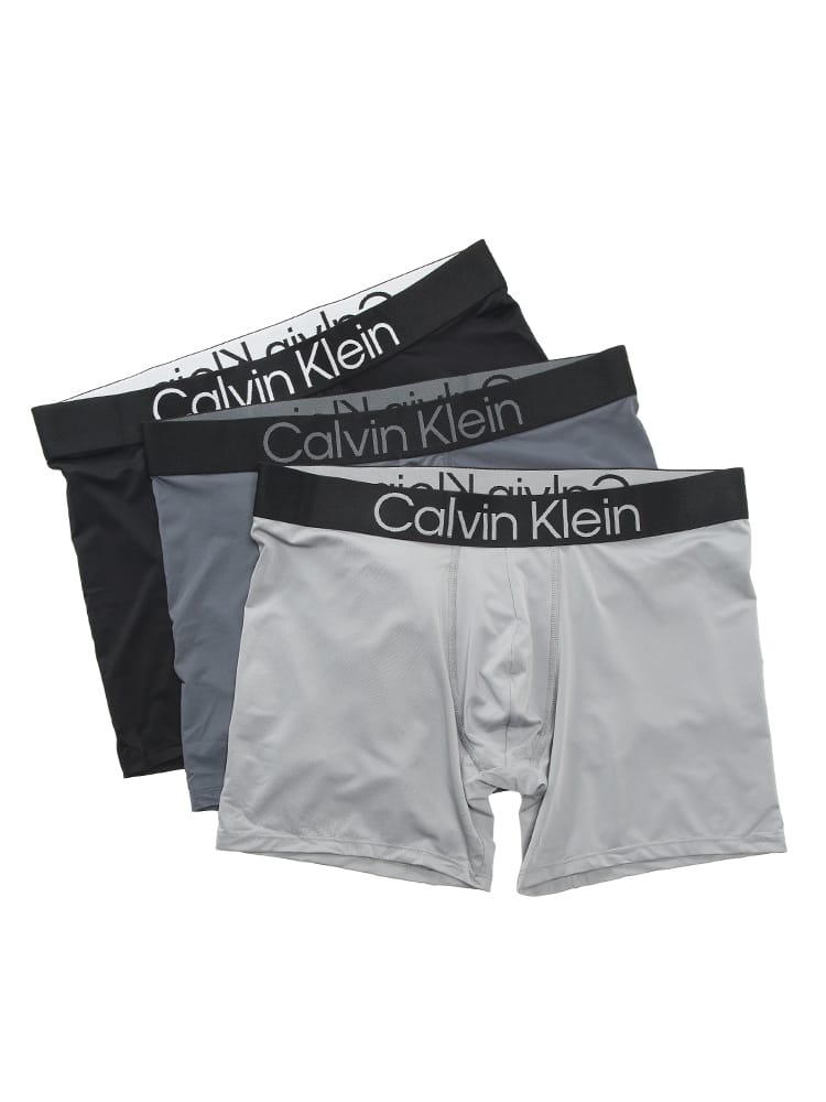 Calvin Klein (カルバンクライン) メンズ ボクサーパンツ ストレッチ 前閉じ パンツ 3枚セット REFINED MICRO CKNP2608O