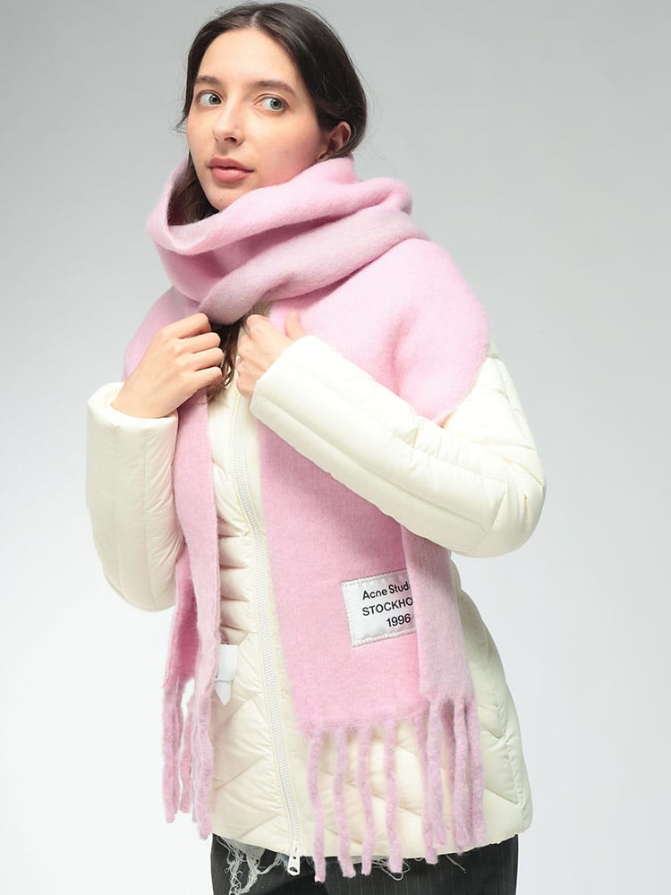 Acne Studios (アクネストゥディオズ) レディース マフラー アルパカ混 バイカラー フリンジ ACLCA0343
