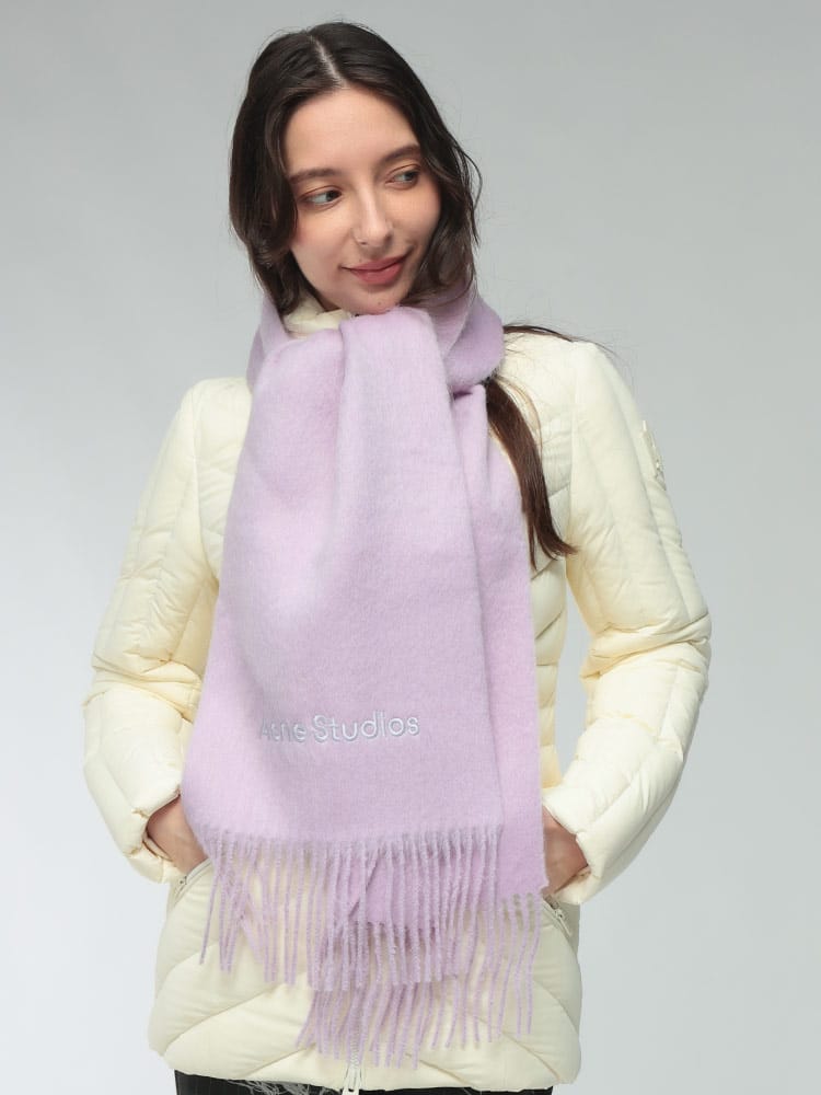 Acne Studios (アクネストゥディオズ) レディース マフラー アルパカウール ロゴ フリンジ ACLCA0405