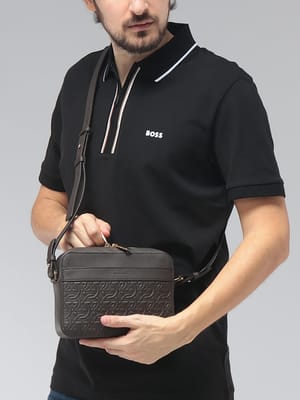 Salvatore Ferragamo (サルヴァトーレフェラガモ) メンズ ショルダーバッグ ガンチーニ エンボス ボディバッグ FG241363