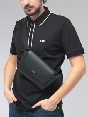 Salvatore Ferragamo (サルヴァトーレフェラガモ) メンズ ボディバッグ ミニロゴ フラップ ベルトバッグ FG241617