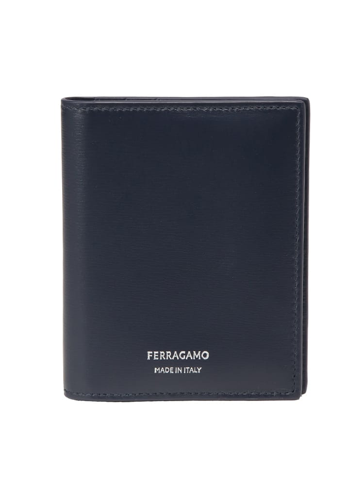 Salvatore Ferragamo (サルヴァトーレフェラガモ) メンズ 二つ折り カードケース レザー ミニロゴ カード入れ FG661370