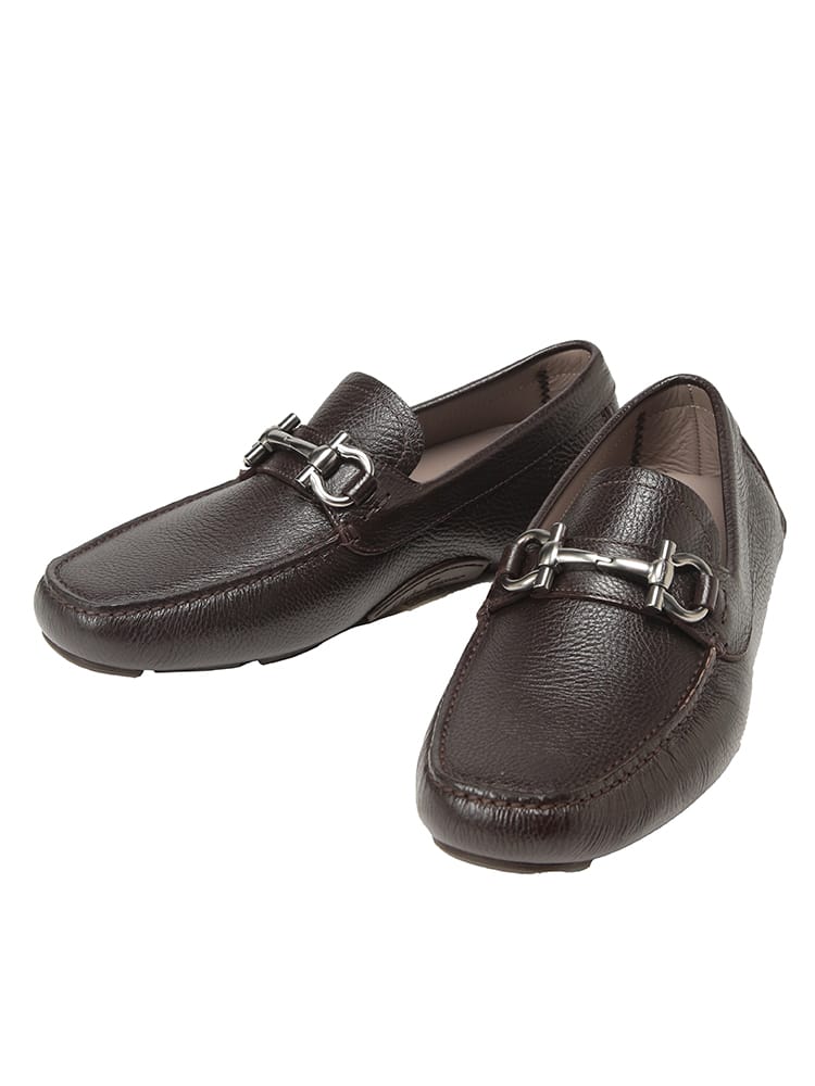 Salvatore Ferragamo (サルヴァトーレフェラガモ) メンズ ドライビングシューズ カーフレザー ガンチーニ スリッポン FG755611