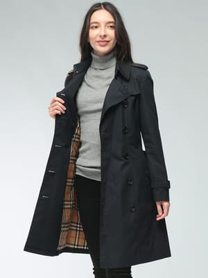 BURBERRY (バーバリー) レディース トレンチコート ウエストベルト ダブル チェルシー トレンチ コート BBL4073375