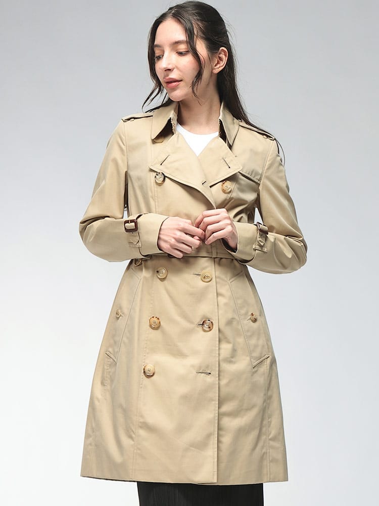 BURBERRY (バーバリー) レディース トレンチコート ウエストベルト ダブル チェルシー トレンチ コート BBL4073376