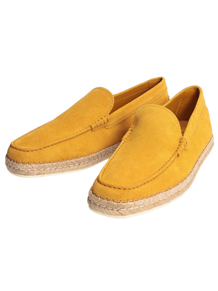 TOD'S (トッズ) メンズ シューズ スエード ワンポイントロゴ エスパドリーユ レザーシューズ TDXXM66B0BM40