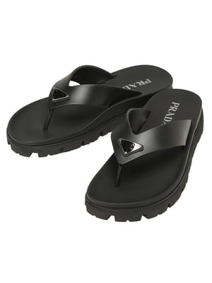 PRADA (プラダ) メンズ サンダル ワンポイント ラバー トングサンダル PR2Y31303LKK