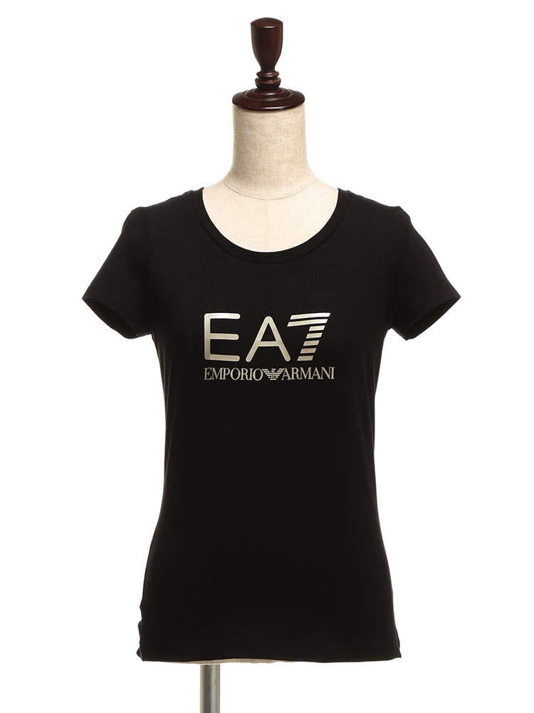 EMPORIO ARMANI EA7 (エンポリオ アルマーニ) フロントロゴ クルーネック 半袖 Tシャツ EAL8NTT63TJ12Z レディース ロゴ ブランド