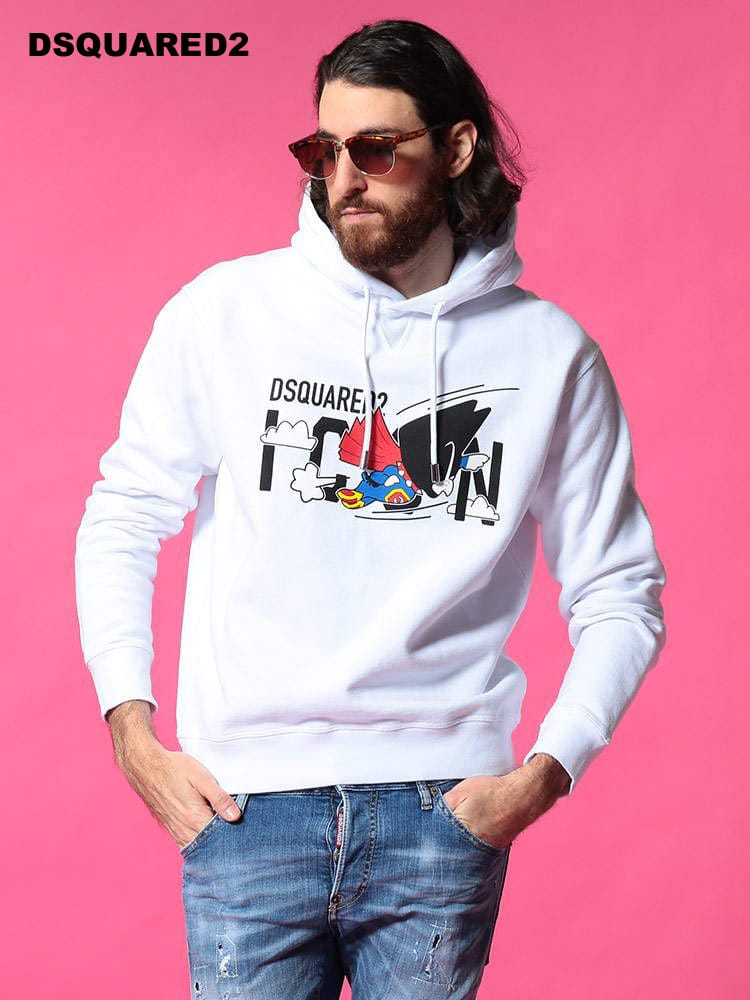 DSQUARED2 (ディースクエアード) ロゴICON スーパーマン プルオーバー 長袖 パーカー D2GU0025S25042 メンズ スウェット