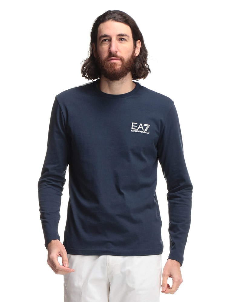 EMPORIO ARMANI EA7 (エンポリオアルマーニ) バックロゴプリント クルーネック 長袖 Tシャツ EA3KPT08PJA2Z