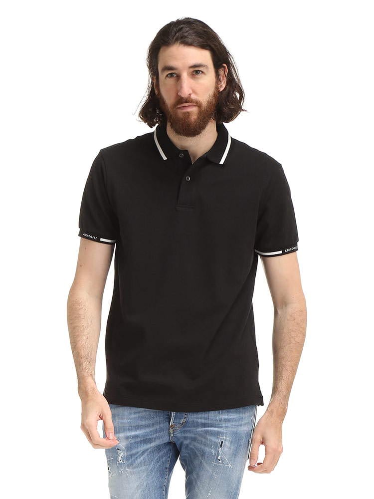 EMPORIO ARMANI (エンポリオアルマーニ) 衿ライン ロゴ 半袖 ポロシャツ EA3K1FA41JPTZ
