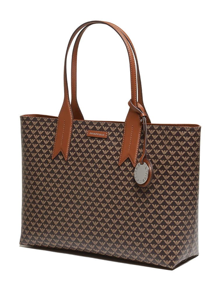 EMPORIO ARMANI (エンポリオアルマーニ) モノグラム ロゴチャーム トートバッグ EALY3D099YFG5E
