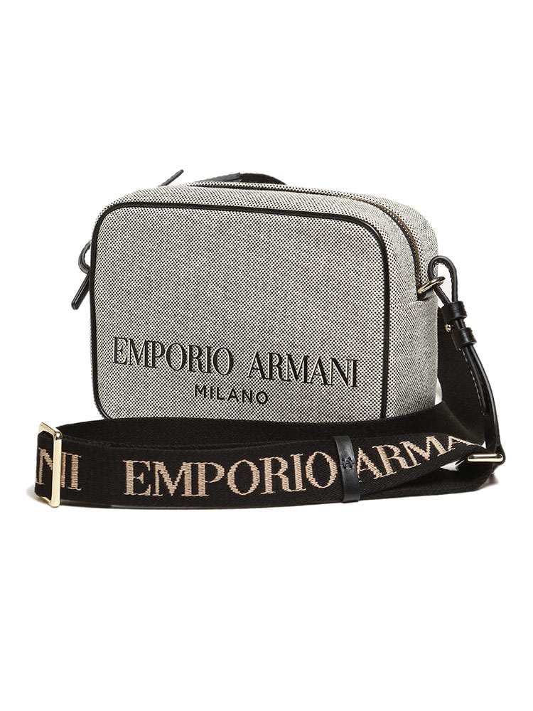 EMPORIO ARMANI (エンポリオアルマーニ) ロゴ キャンバス ショルダー クロスボディバッグ EALY3B163Y266A