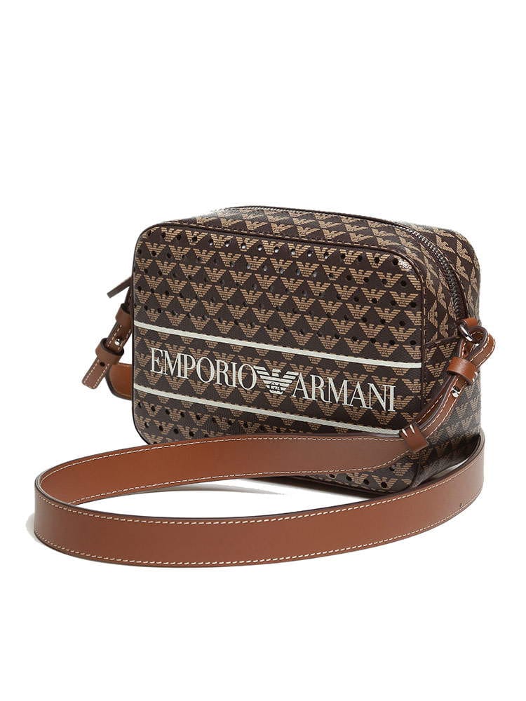 EMPORIO ARMANI (エンポリオアルマーニ) モノグラムロゴ ショルダー クロスボディバッグ EALY3B162Y265E