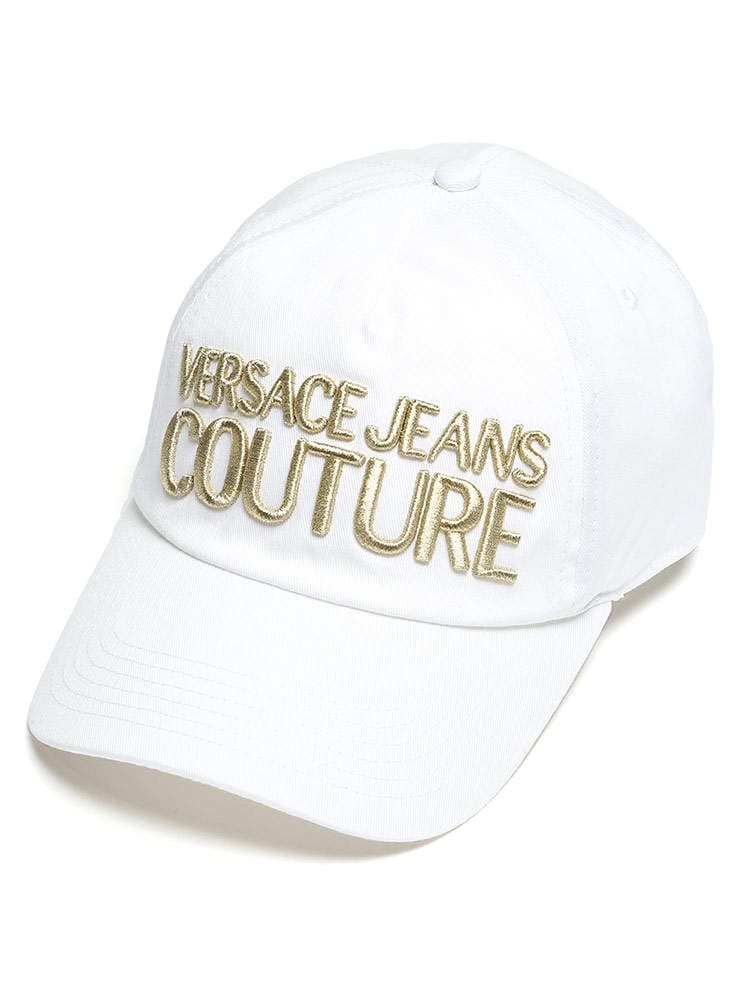 VERSACE JEANS COUTURE (ヴェルサーチェ ジーンズクチュール) コットン ゴールドロゴ刺繍 キャップ VCE8GWAK1085075