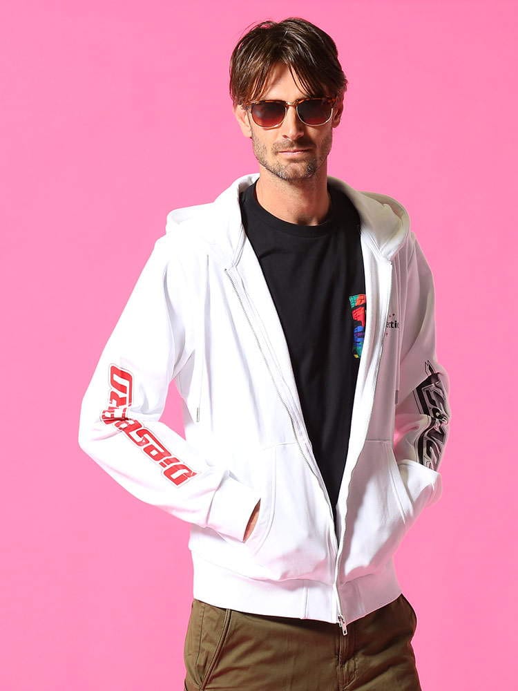 DIESEL (ディーゼル) アームプリント フルジップ パーカー DSA02316HAYT メンズ スウェット