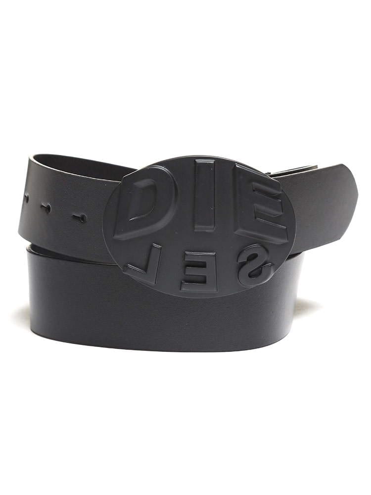 DIESEL (ディーゼル) レザー ラウンドロゴバックル ベルト DSX07765PR227