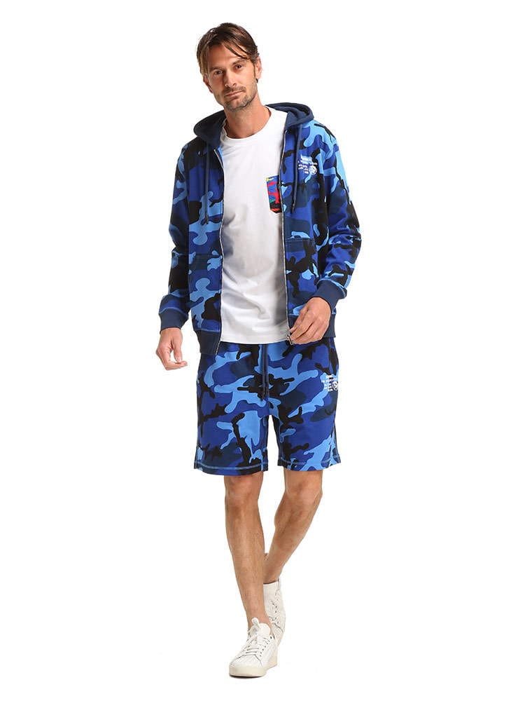 DIESEL (ディーゼル) 迷彩柄 フルジップ パーカー ショートパンツ セットアップ DSSE8MS148ICAT メンズ スウェット