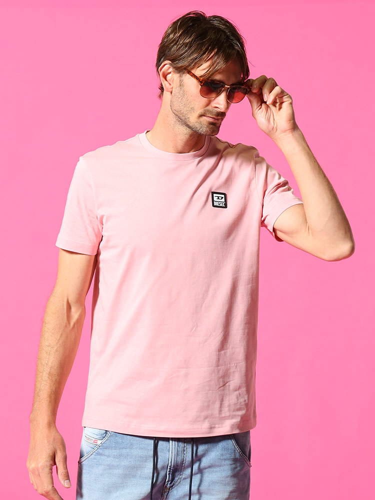DIESEL (ディーゼル) ロゴワンポイント クルーネック 半袖 Tシャツ DSA00356AAXJ