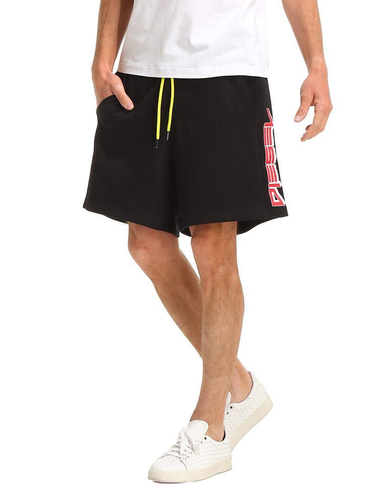 DIESEL (ディーゼル) サイドロゴプリント スウェット ショートパンツ DSSHG4LBAL