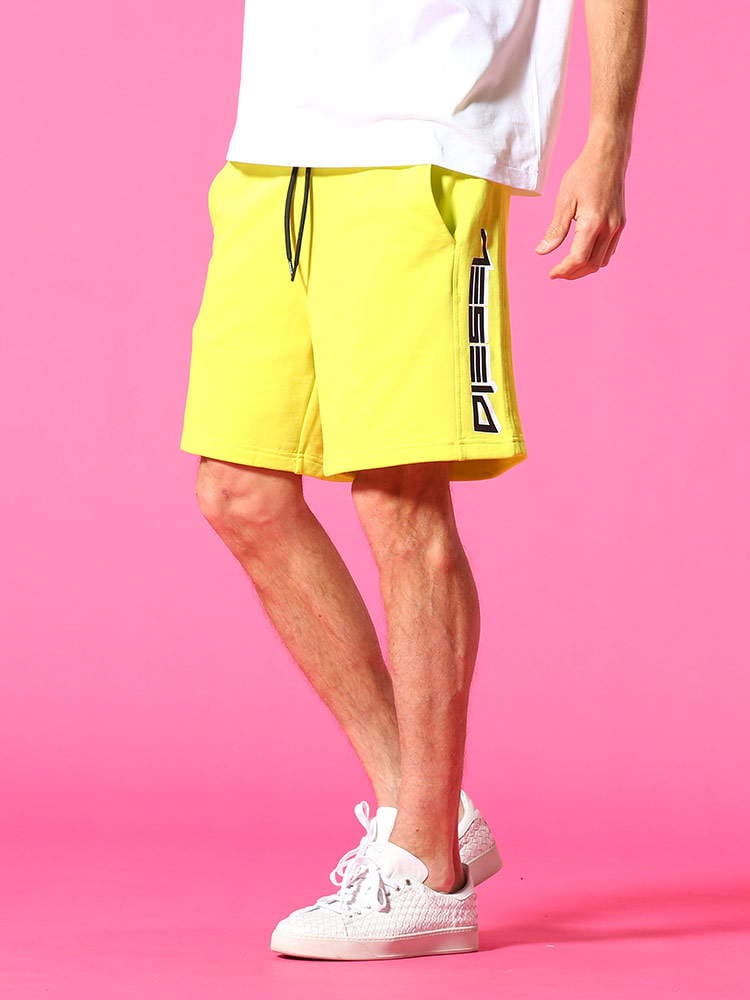 DIESEL (ディーゼル) サイドロゴプリント スウェット ショートパンツ DSSHG4LBAL