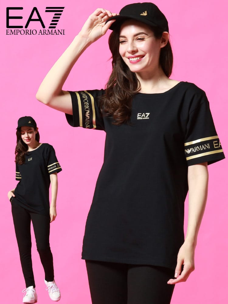 EMPORIO ARMANI EA7 (エンポリオアルマーニ) ロゴテープ クルーネック 半袖 Tシャツ EAL3KTT19TJ29Z
