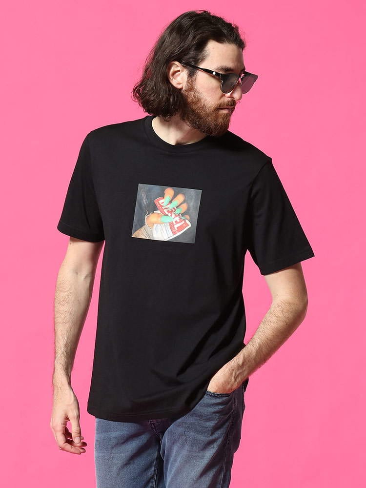 DIESEL (ディーゼル) フォトプリント クルーネック 半袖 Tシャツ DSA01838HAYU