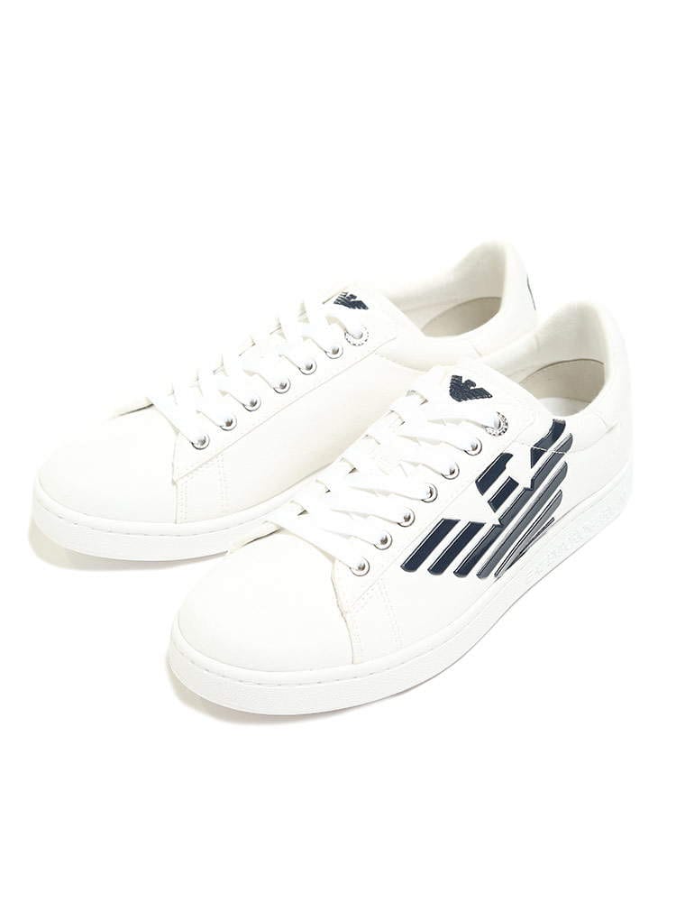 EMPORIO ARMANI EA7 (エンポリオアルマーニ) キャンバス サイドマーク ローカットスニーカー EAX8X001XK124