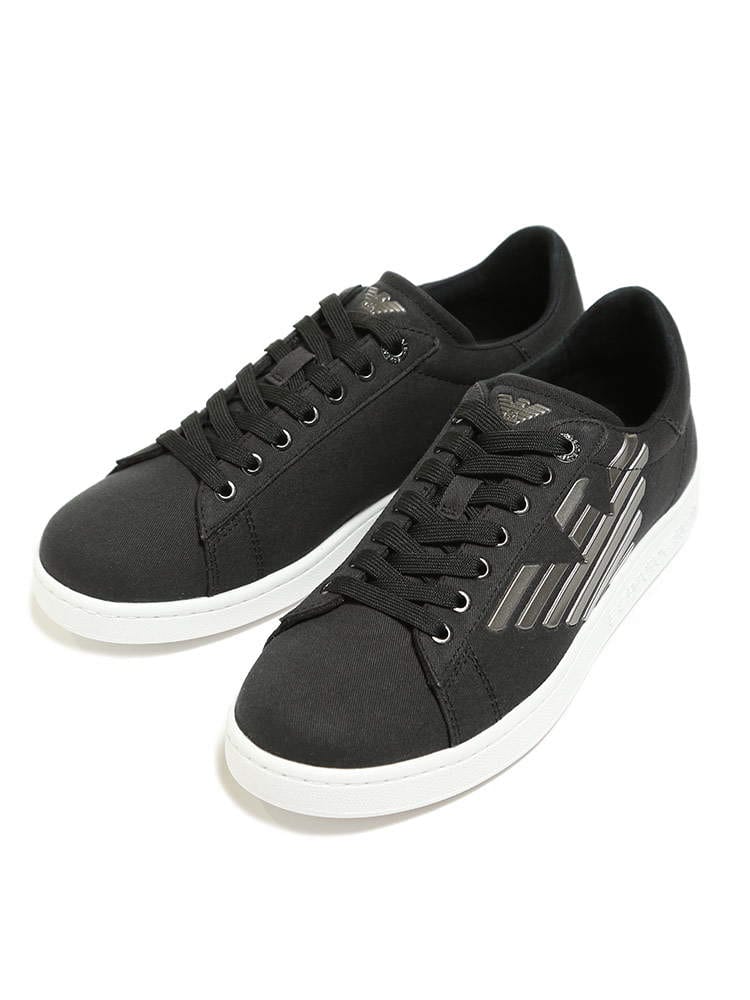 EMPORIO ARMANI EA7 (エンポリオアルマーニ) キャンバス サイドマーク ローカットスニーカー EAX8X001XK124