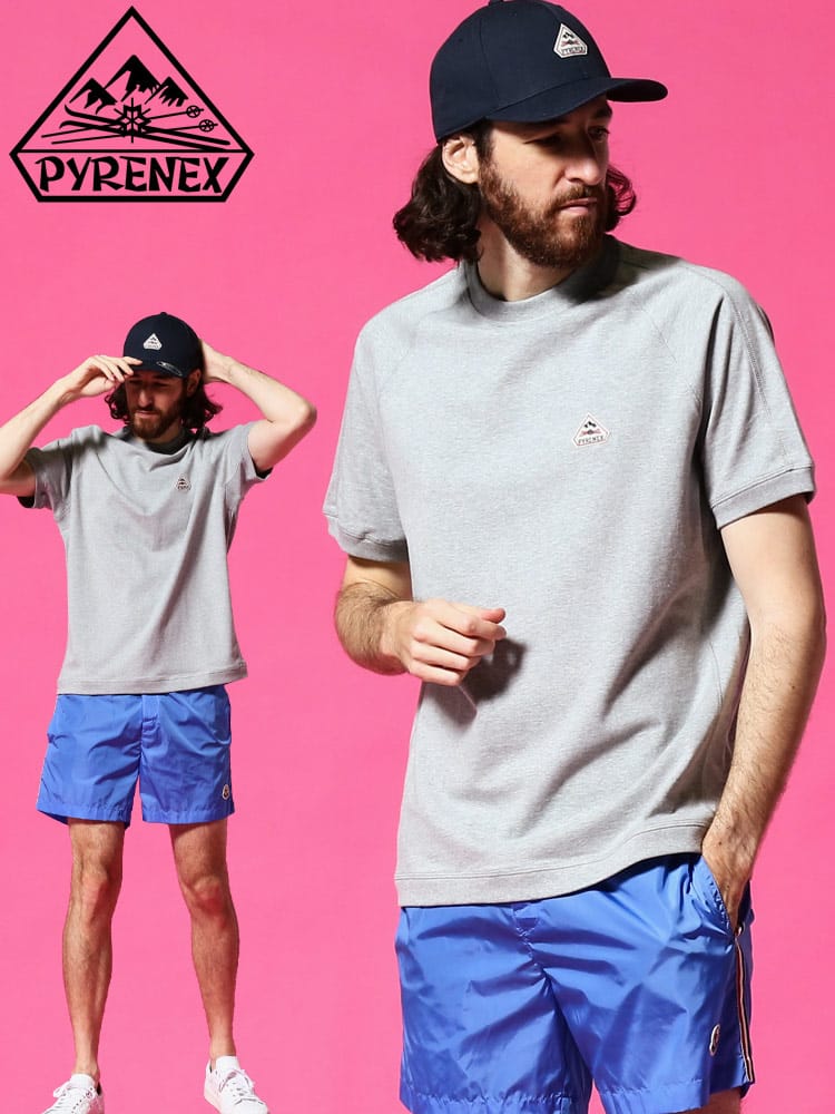 PYRENEX (ピレネックス) ワンポイント クルーネック 半袖 Tシャツ PEAK PNHMP009