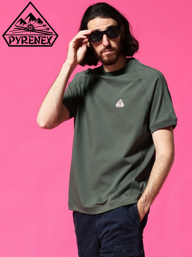 PYRENEX (ピレネックス) ワンポイント クルーネック 半袖 Tシャツ PEAK PNHMP009