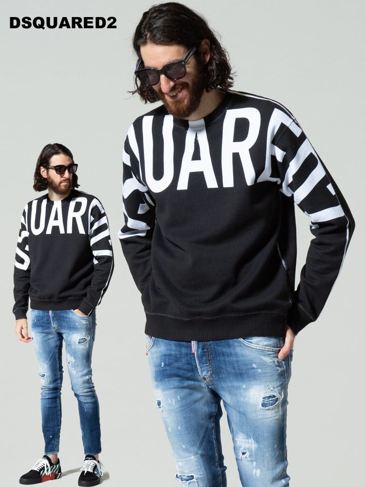 DSQUARED2 (ディースクエアード) 裏起毛 BIGロゴ トレーナー D2GU0519S25042 メンズ スウェット