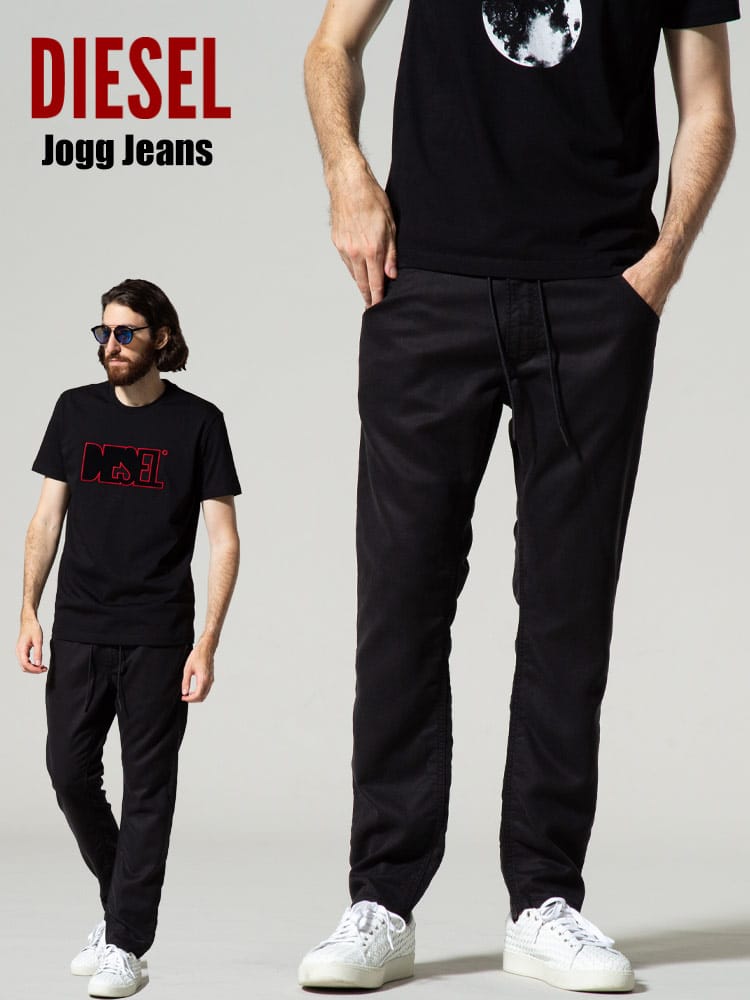 DIESEL (ディーゼル) ジップフライ ウエストコード ジーンズ JoggJeans DSKROOLEYNE69NC