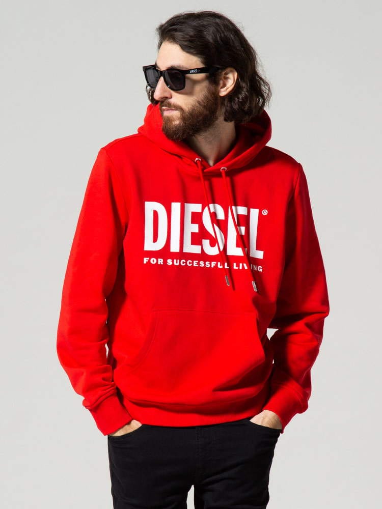 DIESEL (ディーゼル) ロゴプリント プルオーバー スウェット パーカー DSA02813BAWT メンズ