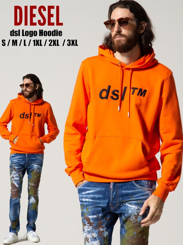DIESEL (ディーゼル) dsl刺繍 プルオーバー パーカー DSA02802DEAL メンズ スウェット