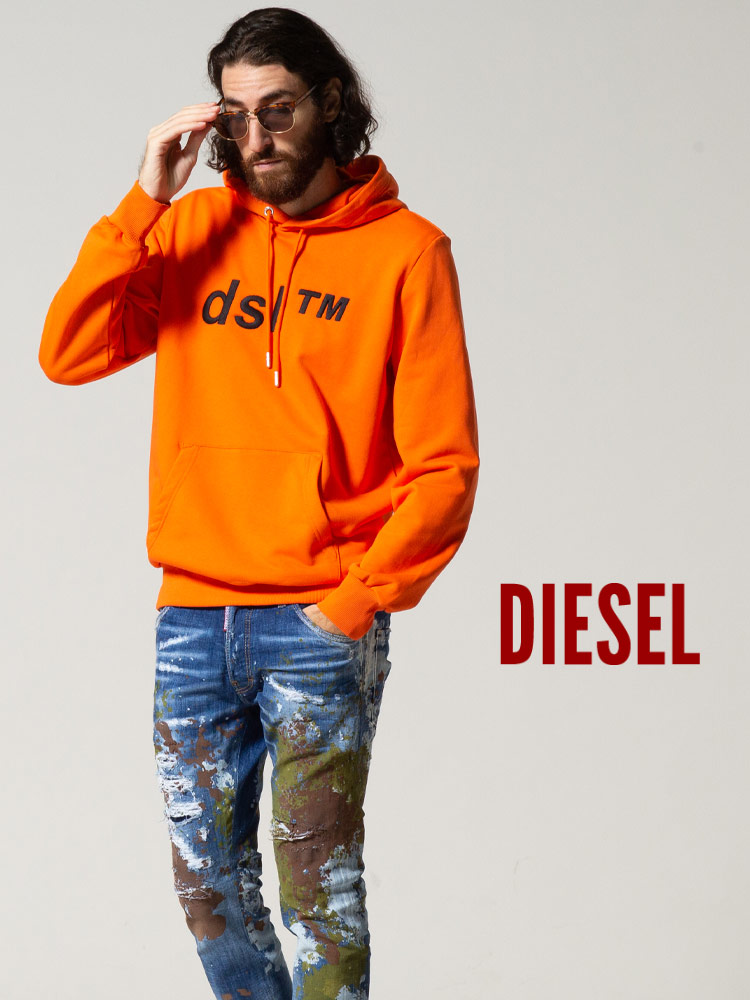 DIESEL (ディーゼル) dsl刺繍 プルオーバー パーカー DSA02802DEAL【サカゼン公式通販】