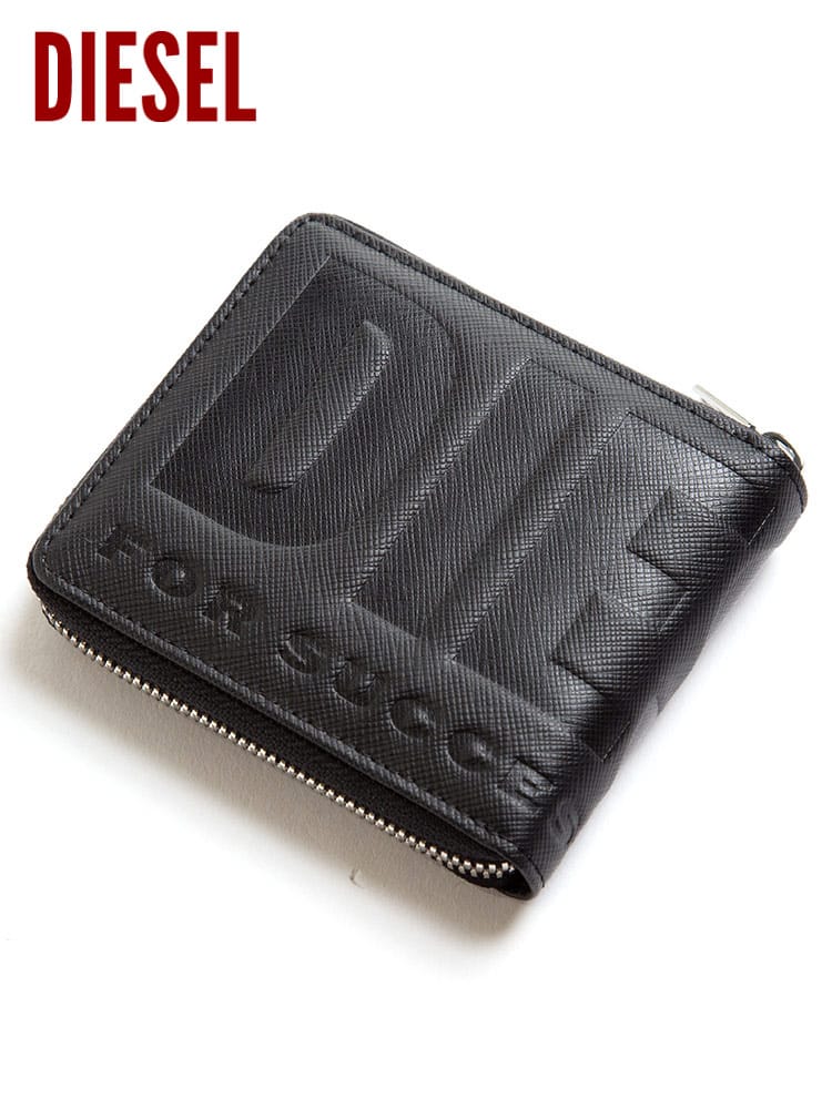 DIESEL (ディーゼル) BIGロゴ ファスナー 二つ折り 財布 DSX08177P0408 メンズ