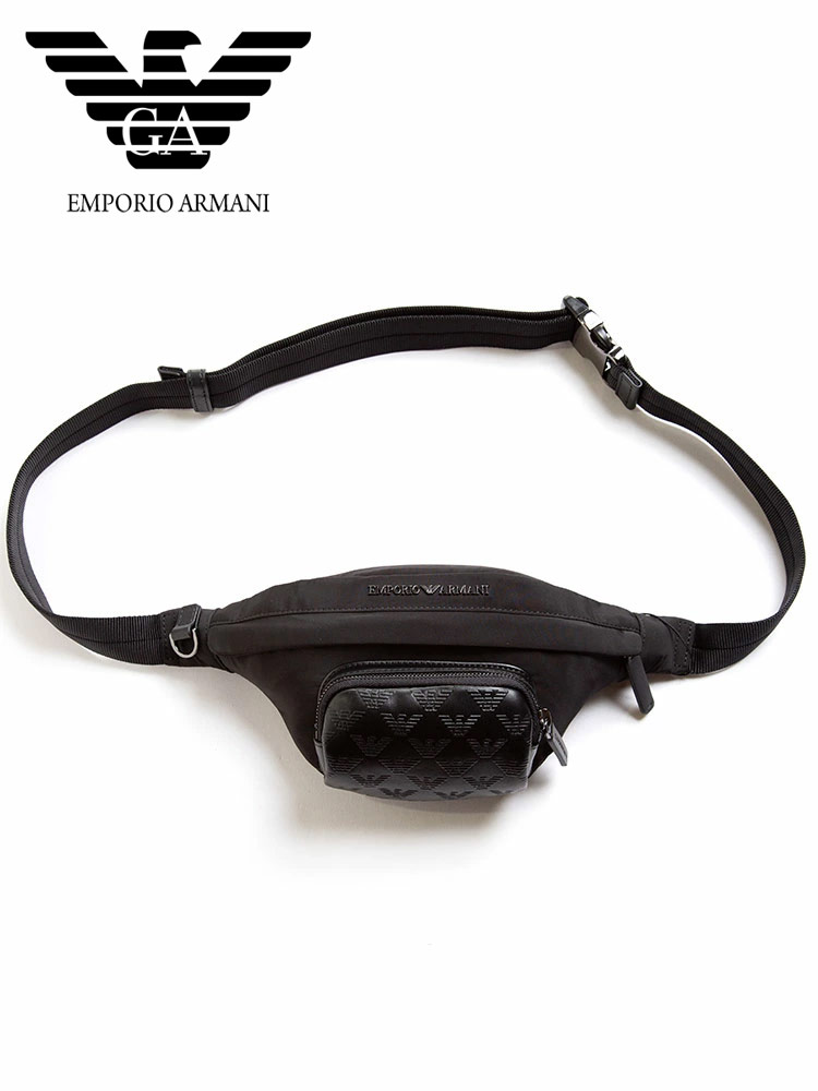 EMPORIO ARMANI (エンポリオアルマーニ) 異素材ポケット ロゴ ベルトバッグ EAY4O344Y072J メンズ ブランド