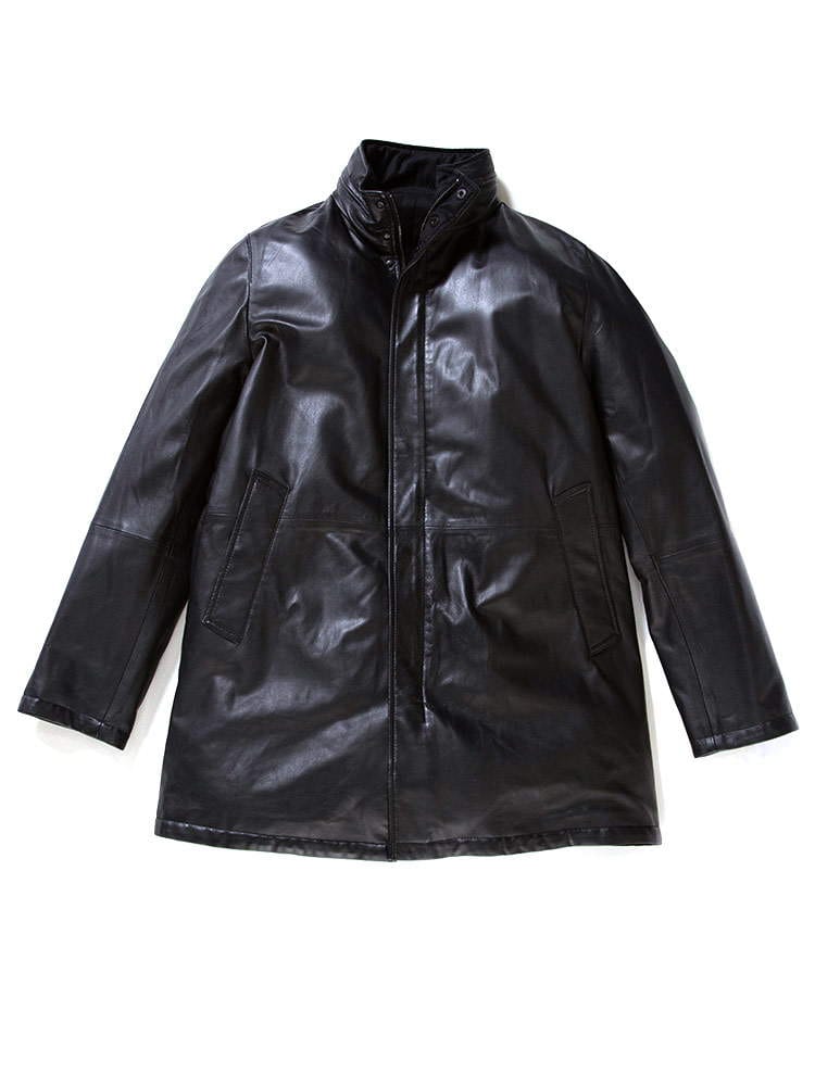 EMPORIO ARMANI エンポリオアルマーニ リバーシブル フルジップ 中綿 レザー コート ブランド メンズ アウター ウール EAB1B40PB1P41 