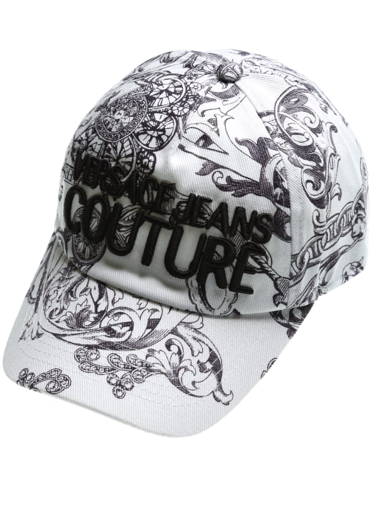 ヴェルサーチェ ジーンズ クチュール VERSACE JEANS COUTURE 総柄 プリント ロゴ 刺繍 キャップ ブランド メンズ 帽子 VC71GAZK15ZG015