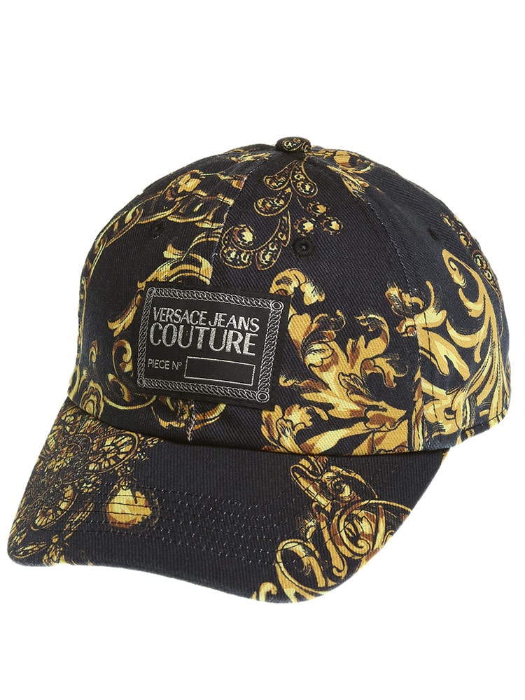 VERSACE JEANS COUTURE (ベルサーチェ ジーンズ クチュール) 総柄プリント ロゴ キャップ VC71GAZK18ZG015