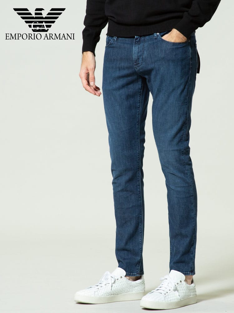 EMPORIO ARMANI (エンポリオアルマーニ) ジップフライ ジーンズ SLIMFIT EA8N1J06ID85Z