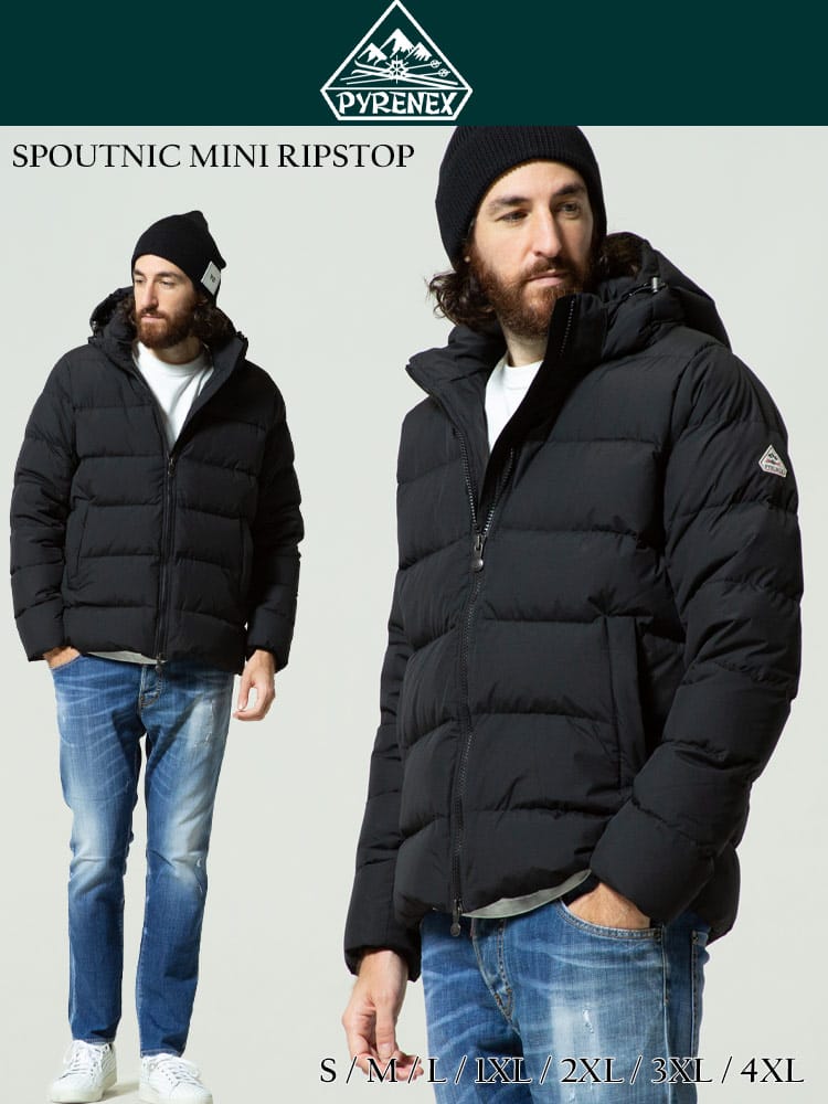 PYRENEX (ピレネックス) フード着脱 フルジップ ダウンジャケット SPOUTNIC MINI RIPSTOP PNHMQ006