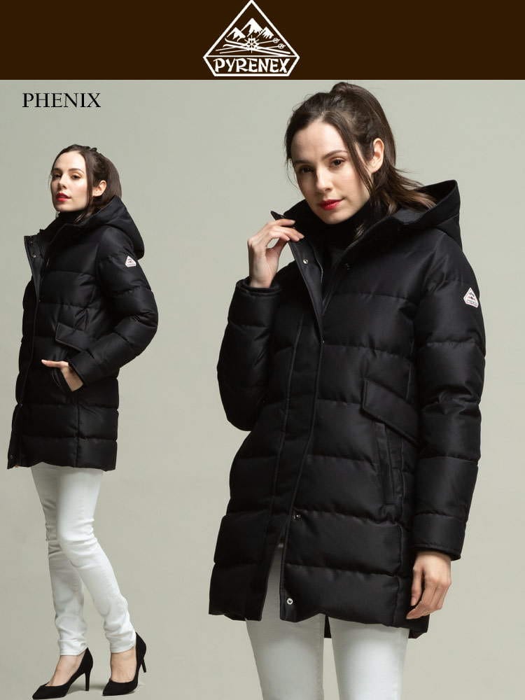 PYRENEX ピレネックス フード ボタンジップ ダウンジャケット PHENIX フェニックス ブランド レディース アウター ブルゾン ダウン PNLHWQ052