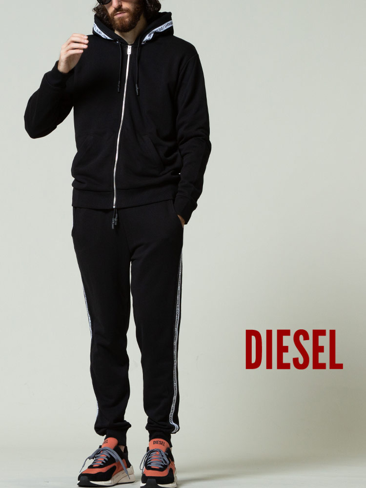 ディーゼル DIESEL サイドロゴ スウェット ロングパンツ ブランド ...