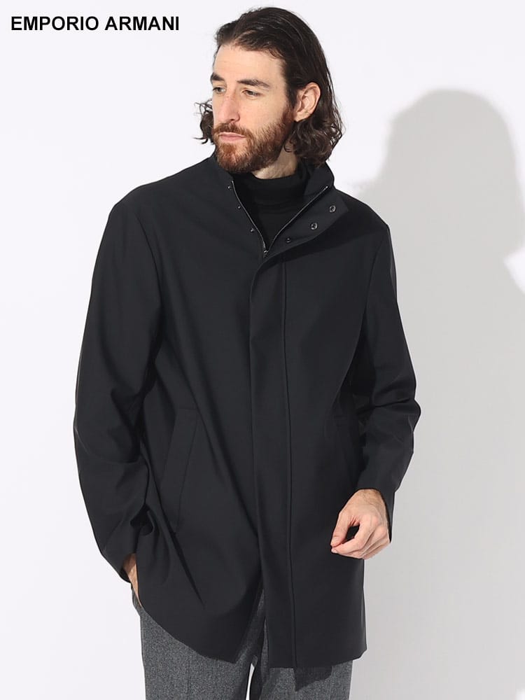 EMPORIO ARMANI (エンポリオアルマーニ) フルジップ スタンド ハーフコート EA8N1LB11NZAZ ブランド メンズ 男性 アウター