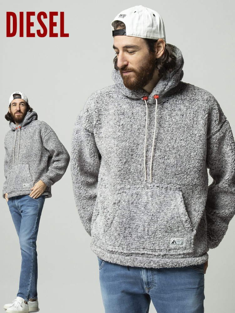 DIESEL ディーゼル ボア プルオーバー パーカー ブランド メンズ トップス ボアパーカー DSA03042EEAE