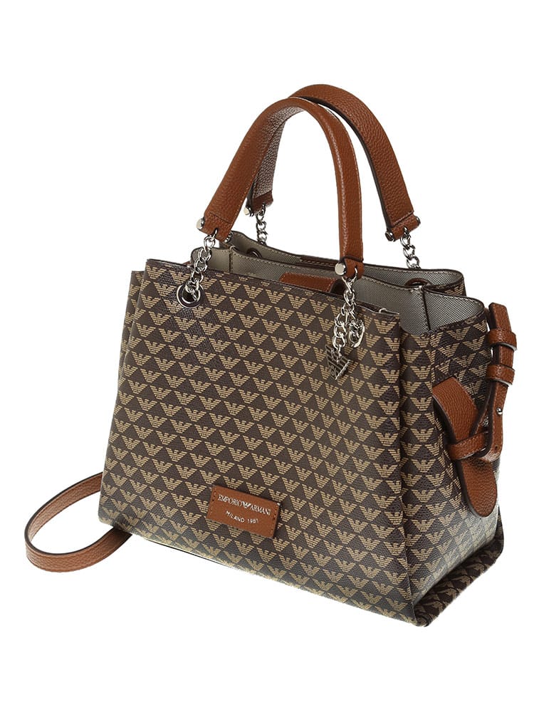 EMPORIO ARMANI (エンポリオアルマーニ) 2WAY モノグラムロゴ ショルダー ハンドバッグ EALY3D159Y345E