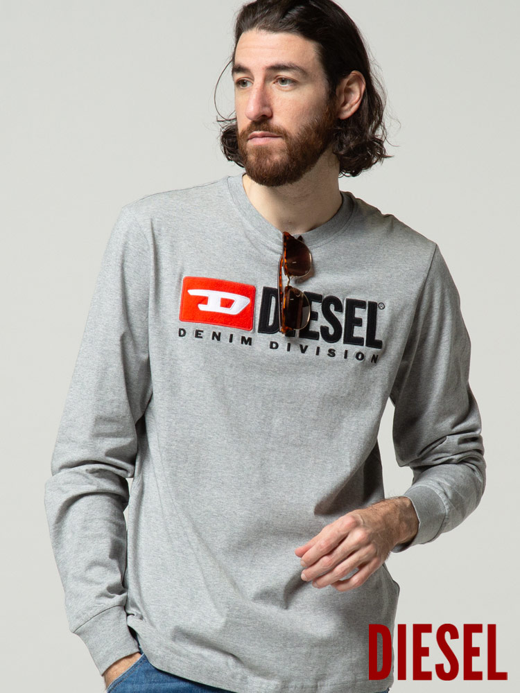 DIESEL (ディーゼル) クラシックロゴ クルーネック 長袖 Tシャツ DSA03768AAXJ ブランド