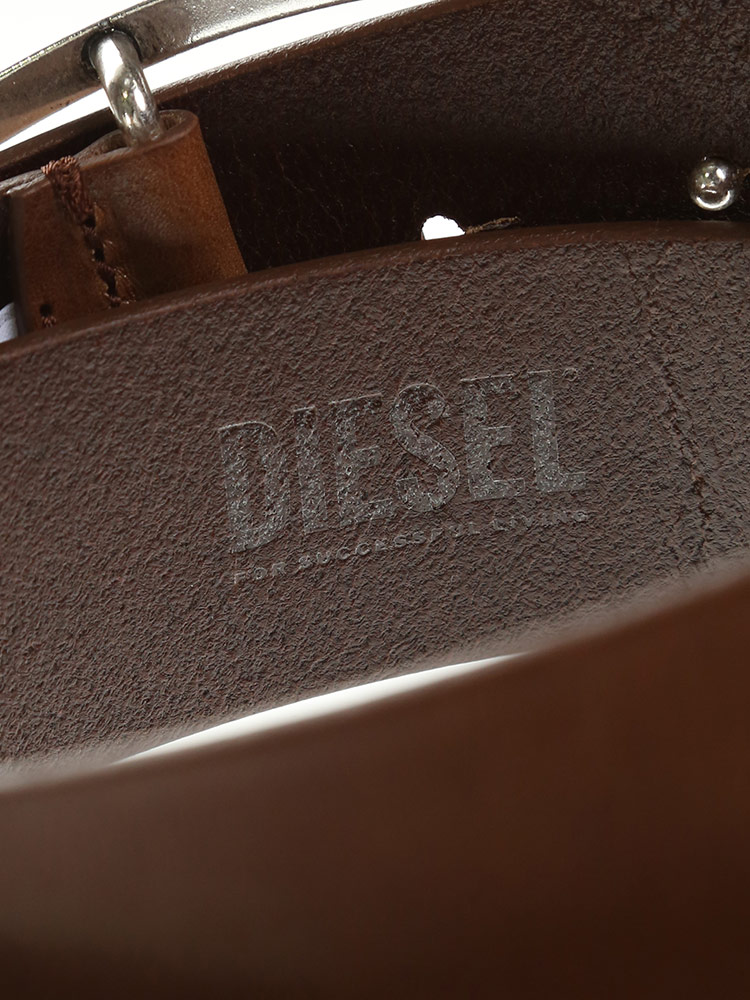 DIESEL (ディーゼル) Dロゴバックル レザー ベルト DSX08516PR666